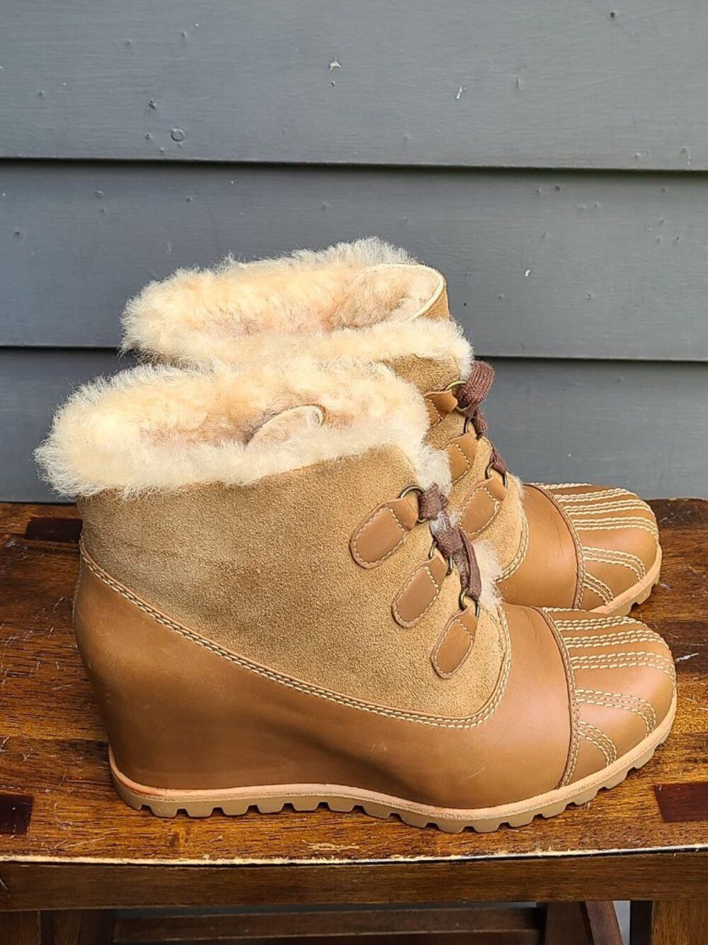 UGG Alasdair Tan Leather Boots NWT size 9 1/2